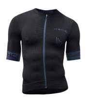 Iron-IC Bike T-shirt Hero Full Zip Kurzarm schwarz Herren