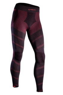 Iron-IC Funktionsunterwäsche Hose Performance lang schwarz/rot Damen