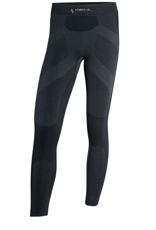 Iron-IC Funktionsunterwäsche Hose Thermic (atmungsaktiv, hoher Tragekomfort) lang schwarz Kinder