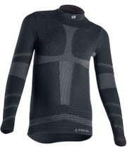 Iron-IC Funktionsunterwäsche Langarmshirt Performance (atmungsaktiv) schwarz/grau Kinder