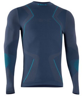 Iron-IC Funktionsunterwäsche Langarmshirt Performance (atmungsaktiv) blau Herren