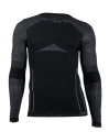 Iron-IC Funktionsunterwäsche Langarmshirt Performance (Merinowolle) schwarz/grau Herren