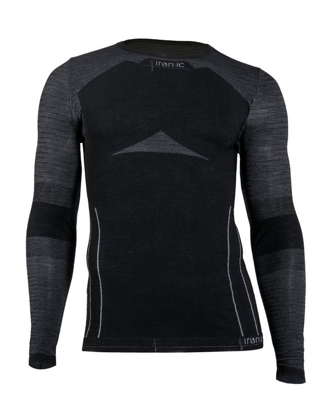 Iron-IC Functional Underwear Long Sleeve Performance (Merino Wool) black/gray Men