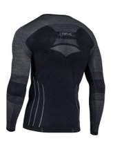 Iron-IC Funkcjonalna bielizna termoaktywna z długim rękawem Performance (wełna merino) czarna/szara męska