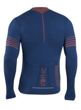 Iron-IC Bike-Langarmshirt Performance Full Zip dunkelblau Herren