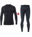 Iron-IC Funktionsunterwäsche-Set (Hose + Langarmshirt) Thermic schwarz Herren