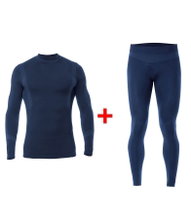 Iron-IC Funktionsunterwäsche-Set (Hose + Langarmshirt) Thermic blau Herren