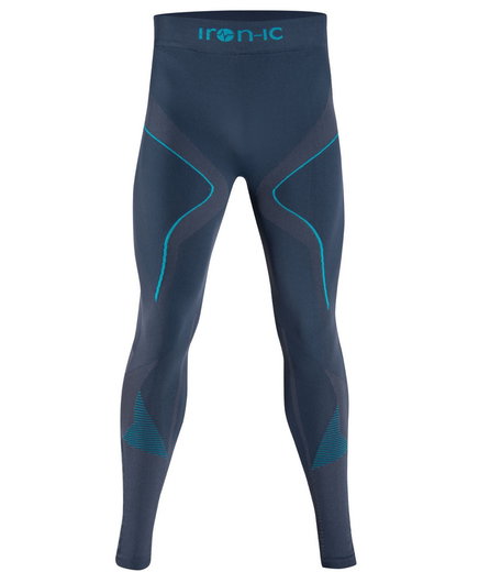 Iron-IC Funktionsunterwäsche Hose Tight (atmungsaktiv) Performance lang blau Herren