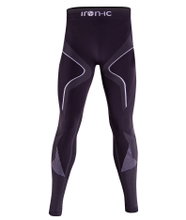 Iron-IC Funkcjonalna bielizna termoaktywna Spodnie Tight (oddychające) Performance długie czarne/szare Mężczyźni