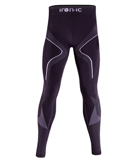 Iron-IC Funktionsunterwäsche Hose Tight (atmungsaktiv) Performance lang schwarz/grau Herren
