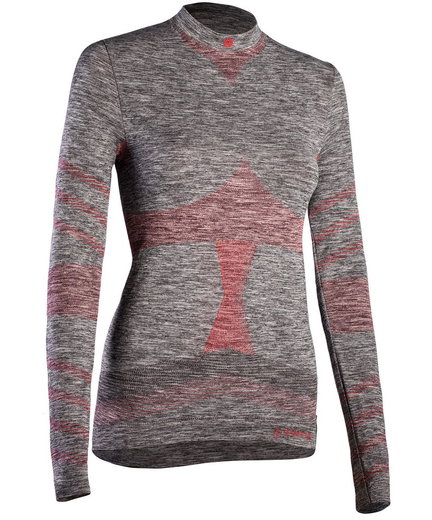 Iron-IC Long Sleeve Performance Shirt (lightweight and breathable) Underwear grey melange Women