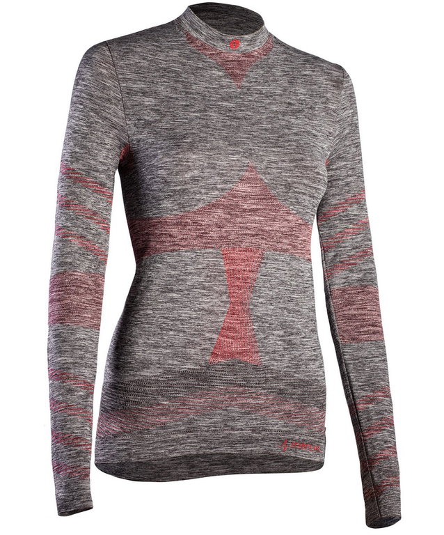 Iron-IC Langarmshirt Performance (leicht und atmungsaktiv) Ünterwasche graumelange Damen