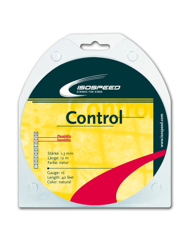 Besaitung mit Tennissaite IsoSpeed Control Classic (Kontrolle+Haltbarkeit) natur