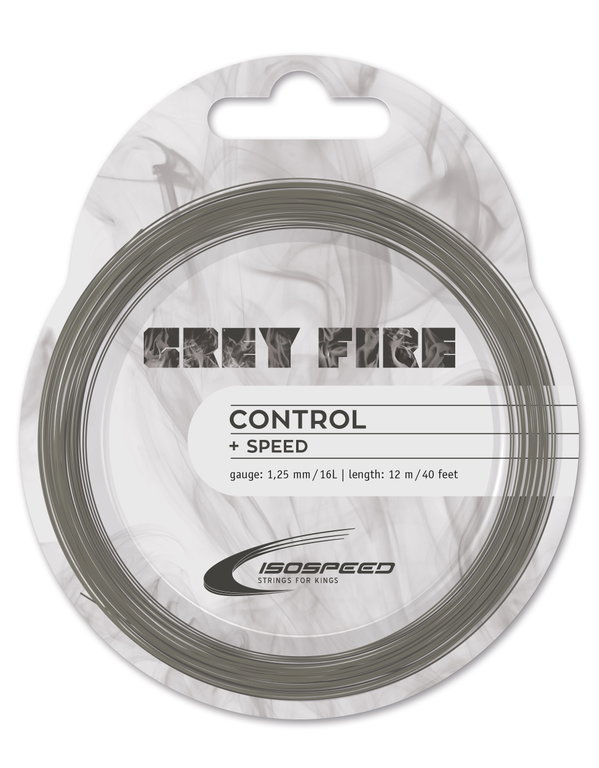 IsoSpeed Tennis String Grey Fire (Durability+Control) grey 12m Set