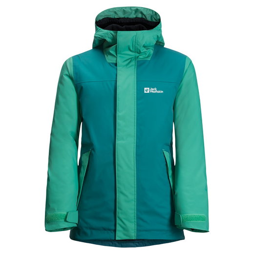 Jack Wolfskin Winterjacke Icy Mountain (wasser- und winddicht, atmungsaktiv,warm) türkis Kids