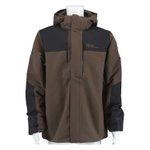 Jack Wolfskin Winterjacke Jasper 3in1 2024 (wasser-winddicht, atmungsaktiv, warm) kaffeebraun Herren
