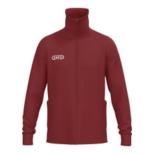 JAKO Freizeit-Trainingsjacke Tracksuit Wardrobe (mit Stehkragen, Polyester-Interlock) rubinrot Herren