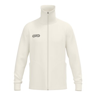 JAKO Freizeit-Trainingsjacke Tracksuit Wardrobe (mit Stehkragen, Polyester-Interlock) weiss Herren