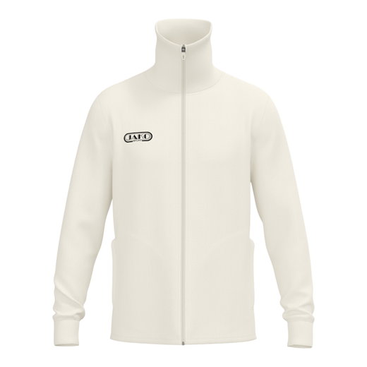 JAKO Freizeit-Trainingsjacke Tracksuit Wardrobe (mit Stehkragen, Polyester-Interlock) weiss Herren
