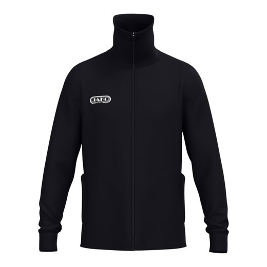 JAKO Freizeit-Trainingsjacke Tracksuit Wardrobe (mit Stehkragen, Polyester-Interlock) schwarz Herren