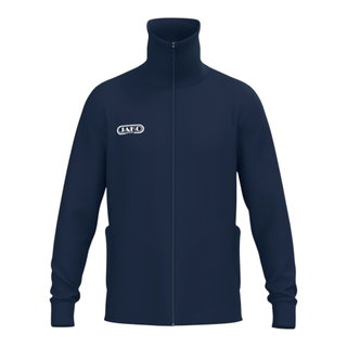 JAKO Freizeit-Trainingsjacke Tracksuit Wardrobe (mit Stehkragen, Polyester-Interlock) marineblau Herren