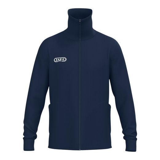 JAKO Freizeit-Trainingsjacke Tracksuit Wardrobe (mit Stehkragen, Polyester-Interlock) marineblau Herren