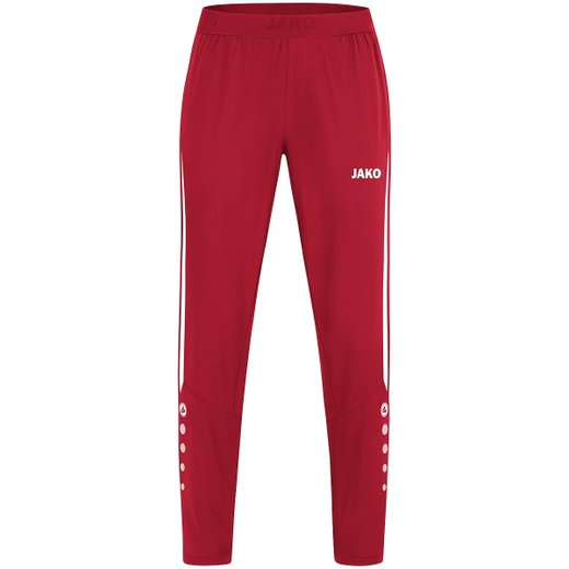 JAKO Sport and Leisure Trousers Power (Stretch-Micro-Twill) long red/white Women