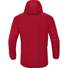 JAKO Hybrid-Stadionjacke Team (wasserabweisend, wärmeisolation) mit Kapuze rot Herren
