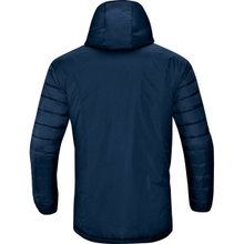 JAKO Hybrid Stadium Jacket Team (water-repellent, thermal insulation) with hood navy blue Men