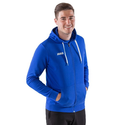 JAKO Freizeit-Kapuzenjacke Base (70% Baumwolle) royalblau Herren