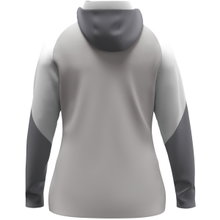 JAKO Hooded Jacket Dynamic (Polyester Fleece, Side Pockets with Zipper) Light Grey/White/Grey Ladies