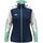 JAKO Kapuzenjacke Dynamic (Polyester-Fleece, Seitentaschen mit Reißverschluss) marineblau/weiss/mintgrün Damen