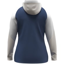 JAKO Hooded Jacket Dynamic (Polyester Fleece, Side Pockets with Zipper) navy blue/white/light grey Ladies