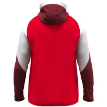JAKO Hooded Jacket Dynamic (Polyester Interlock Fleece, Side Pockets with Zipper) red/white/dark red Men's