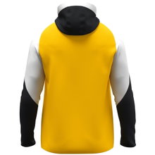 JAKO Hooded Jacket Dynamic (Polyester Interlock Fleece, Side Pockets with Zipper) yellow/white/black Men's