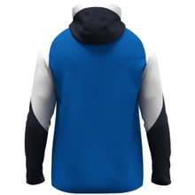 JAKO Hooded Jacket Dynamic (Polyester Interlock Fleece, Side Pockets with Zipper) royal blue/white/navy blue Children