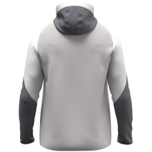 JAKO Hooded Jacket Dynamic (Polyester Interlock Fleece, Side Pockets with Zipper) light grey/white/grey Men's