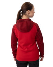 JAKO Iconic Hooded Jacket (Polyester Fleece, Side Pockets with Zipper) red/wine red Ladies