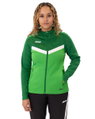 JAKO Kapuzenjacke Iconic (Polyester-Fleece, Seitentaschen mit Reißverschluss) grün/dunkelgrün Damen
