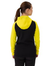 JAKO Iconic Hooded Jacket (Polyester Fleece, Side Pockets with Zipper) black/yellow Ladies