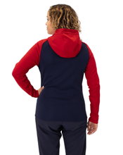 JAKO Iconic Hooded Jacket (Polyester Fleece, Side Pockets with Zipper) navy/red Ladies