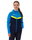 JAKO Iconic Hooded Jacket (Polyester Fleece, Side Pockets with Zipper) navy blue/light blue/yellow Ladies