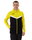 JAKO Kapuzenjacke Iconic (Polyester-Fleece, Seitentaschen mit Reißverschluss) schwarz/gelb Herren