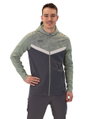 JAKO Kapuzenjacke Iconic (Polyester-Fleece, Seitentaschen mit Reißverschluss) anthrazitgrau/mintgrün Herren