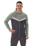 JAKO Hooded Jacket Iconic (Polyester Fleece, Side Pockets with Zip) Anthracite Grey/Mint Green Men
