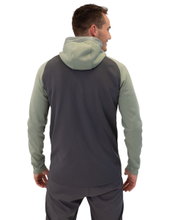 JAKO Hooded Jacket Iconic (Polyester Fleece, Side Pockets with Zip) Anthracite Grey/Mint Green Men