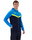 JAKO Kapuzenjacke Iconic (Polyester-Fleece, Seitentaschen mit Reißverschluss) marineblau/hellblau/gelb Herren