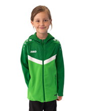 JAKO Hooded Jacket Iconic (Polyester Fleece, Side Pockets with Zip) Green/Dark Green Kids