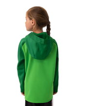 JAKO Hooded Jacket Iconic (Polyester Fleece, Side Pockets with Zip) Green/Dark Green Kids