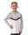JAKO Hooded Jacket Iconic (Polyester Fleece, Side Pockets with Zip) white/grey/charcoal grey Kids